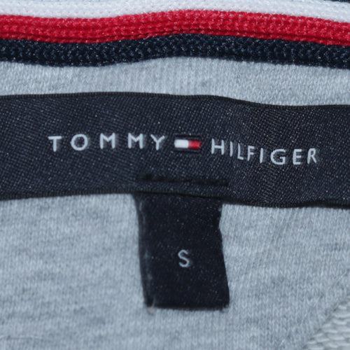 Tommy Hilfiger Men's Grey Full Zip Hoodie Size S Logo Sleeve Detail