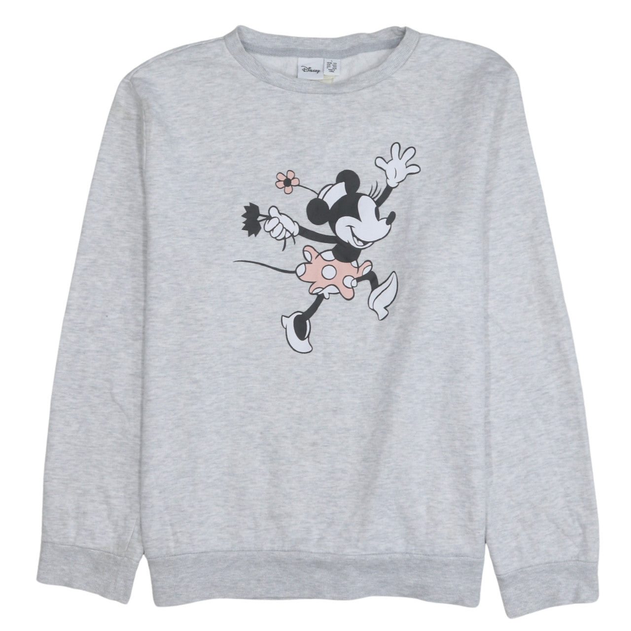 Disney Womens Grey Minnie Mouse Pullover Sweatshirt Size L
