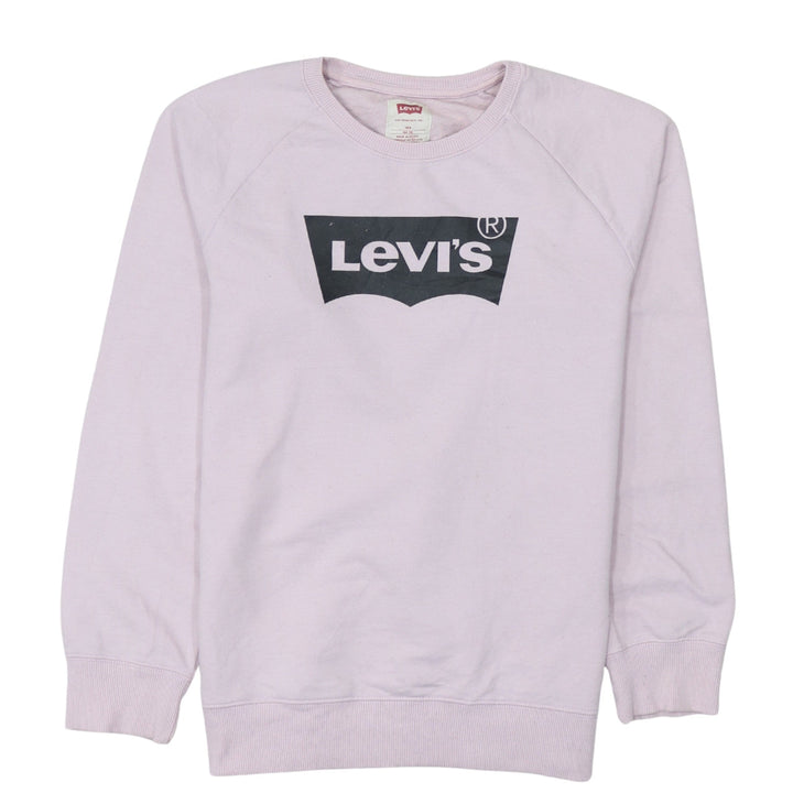 Levi's Womens Pink Logo Crew Neck Sweatshirt Size 16A