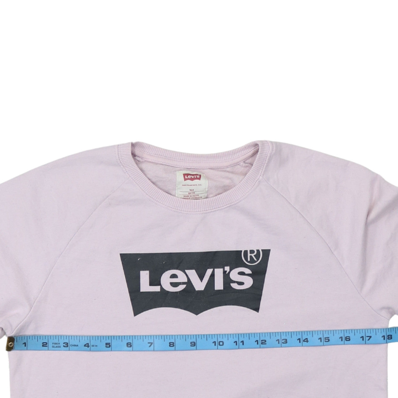 Levi's Womens Pink Logo Crew Neck Sweatshirt Size 16A