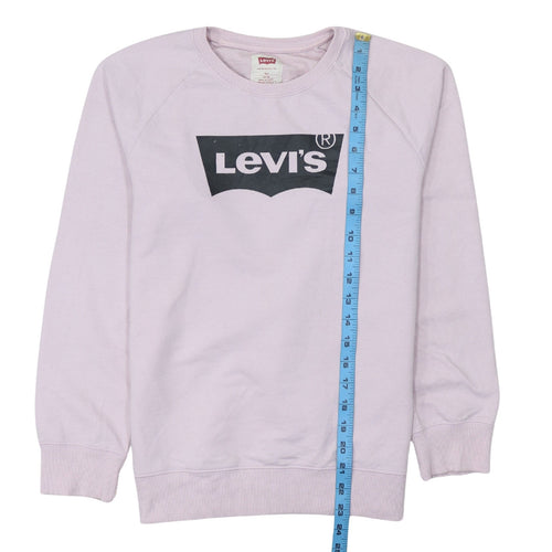 Levi's Womens Pink Logo Crew Neck Sweatshirt Size 16A