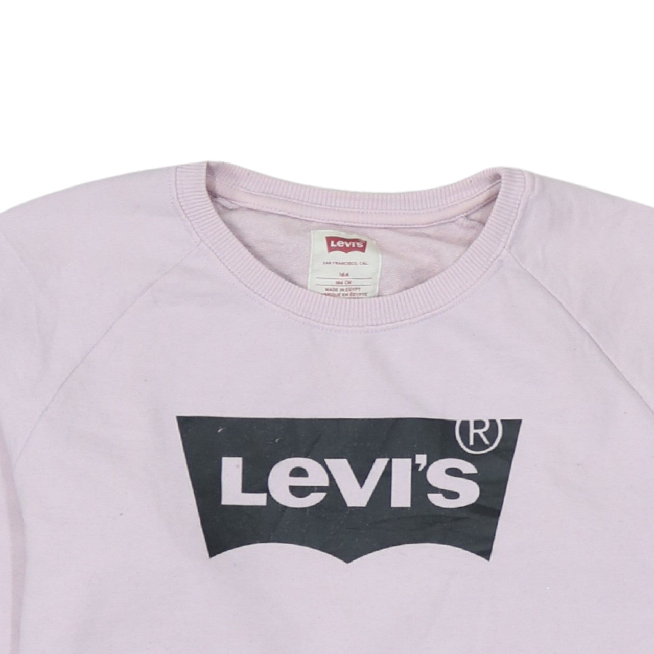 Levi's Womens Pink Logo Crew Neck Sweatshirt Size 16A