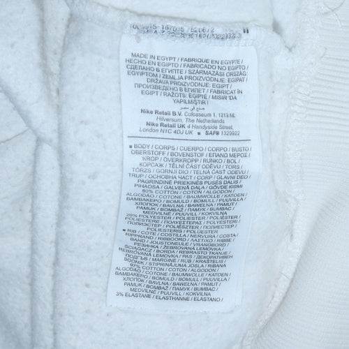 Nike Women White Pullover Sweatshirt S Crew Neck Oregon Print