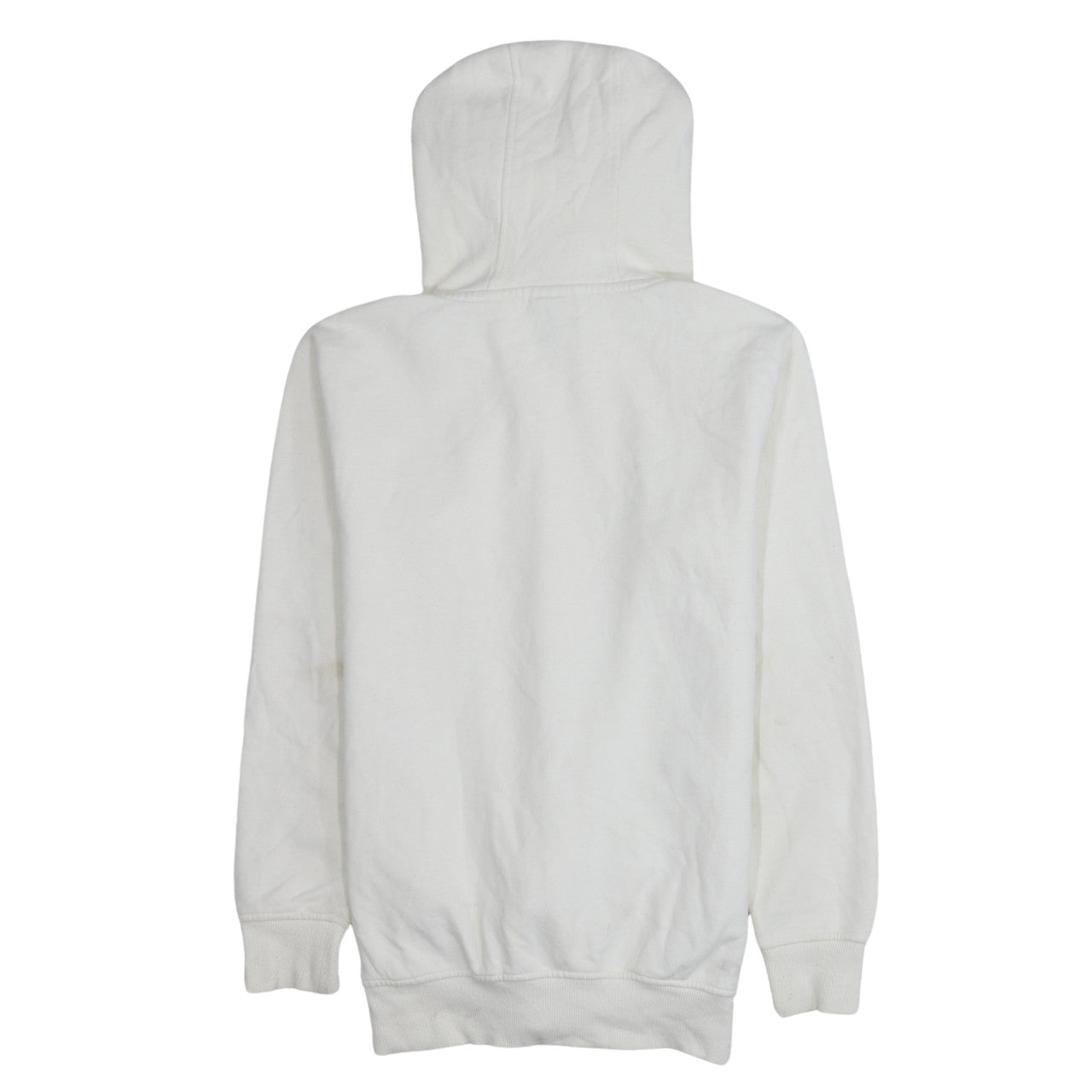 Ellesse Womens White Full Zip Hoodie UK 10 Cotton Blend Casual
