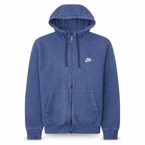 Nike Men's Blue Full Zip Hoodie Small Cotton Blend Classic Style