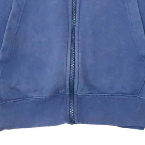 Nike Men's Blue Full Zip Hoodie Small Cotton Blend Classic Style