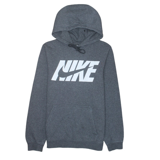 Nike Women’s Grey Pullover Hoodie Small Cotton Blend Logo Sweatshirt