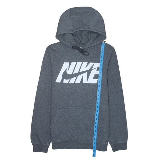 Nike Women’s Grey Pullover Hoodie Small Cotton Blend Logo Sweatshirt