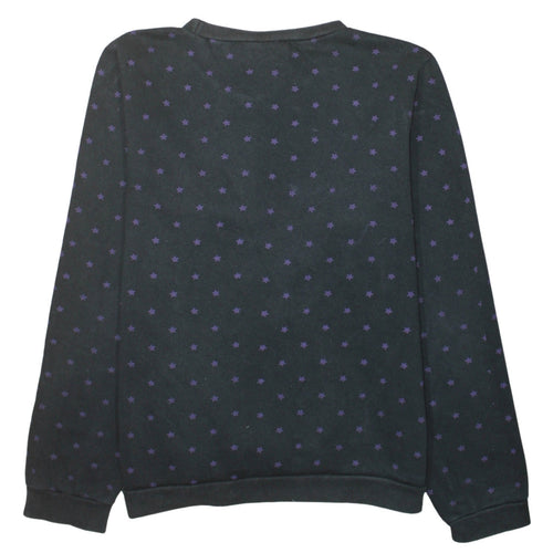 Kickers Womens Black Purple Star Print Pullover Sweatshirt Size 18