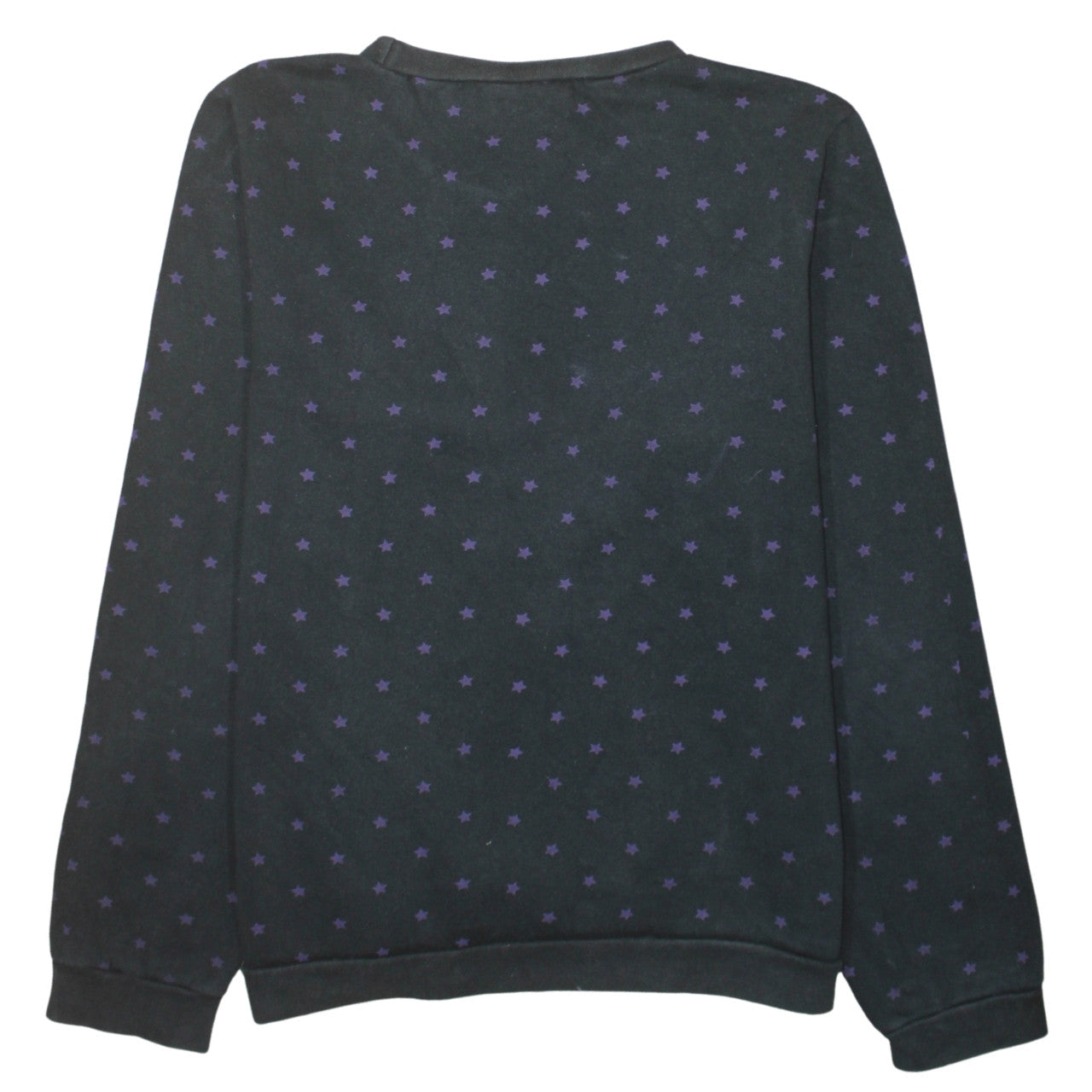 Kickers Womens Black Purple Star Print Pullover Sweatshirt Size 18