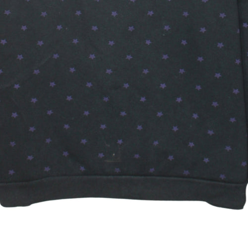 Kickers Womens Black Purple Star Print Pullover Sweatshirt Size 18