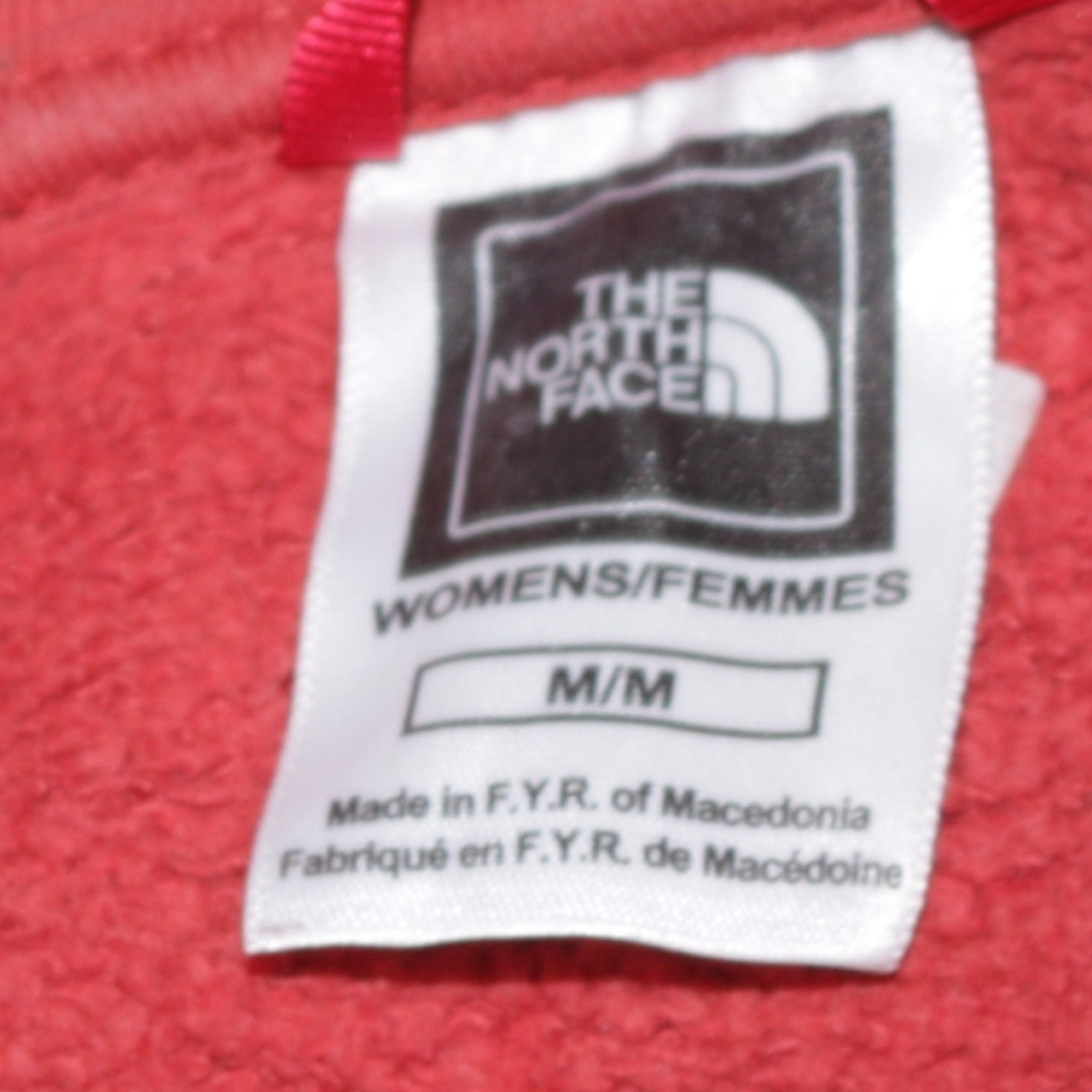 The North Face Womens Red Medium Pullover Hoodie 100% Cotton Casual