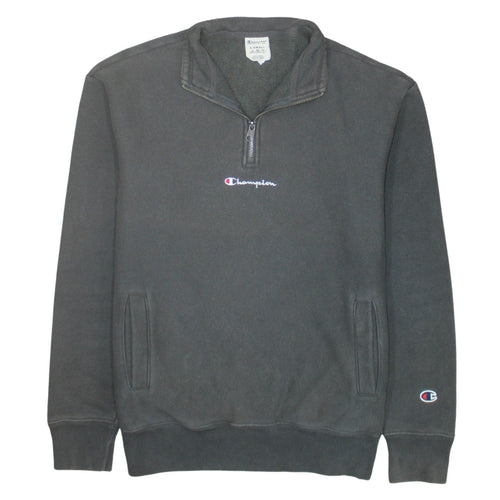 Champion Women’s Black XS 1/4 Zip Pullover Sweatshirt Cotton Blend