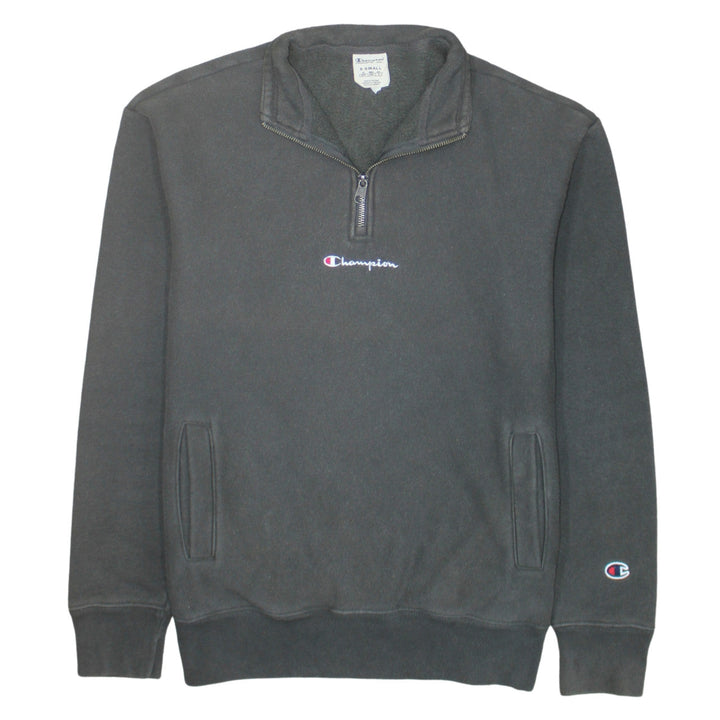 Champion Women’s Black XS 1/4 Zip Pullover Sweatshirt Cotton Blend