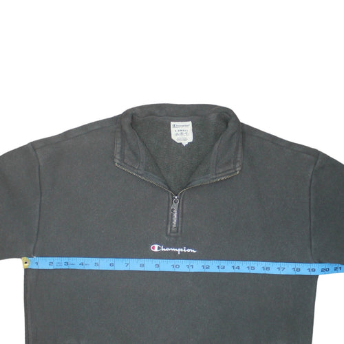 Champion Women’s Black XS 1/4 Zip Pullover Sweatshirt Cotton Blend