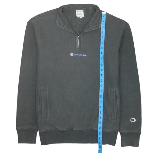 Champion Women’s Black XS 1/4 Zip Pullover Sweatshirt Cotton Blend