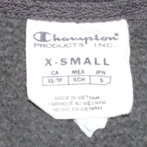 Champion Women’s Black XS 1/4 Zip Pullover Sweatshirt Cotton Blend