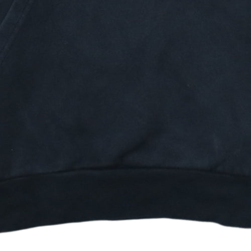 Adidas Boys Black Pullover Hoodie 14-15 Years Logo Print Sportswear