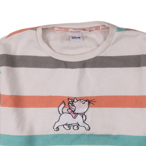 Disney Womens XS Marie Aristocats Striped Pullover Sweatshirt