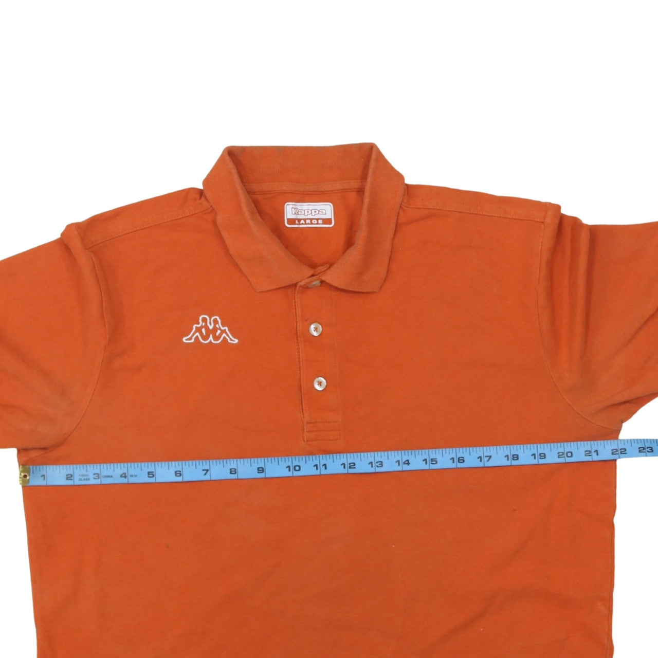 Kappa Men's Orange Cotton Polo Shirt Size L Short Sleeve