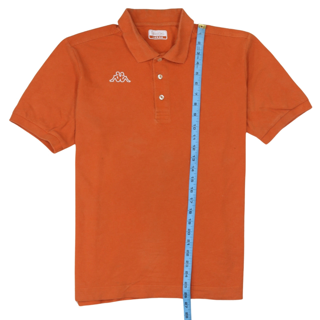 Kappa Men's Orange Cotton Polo Shirt Size L Short Sleeve