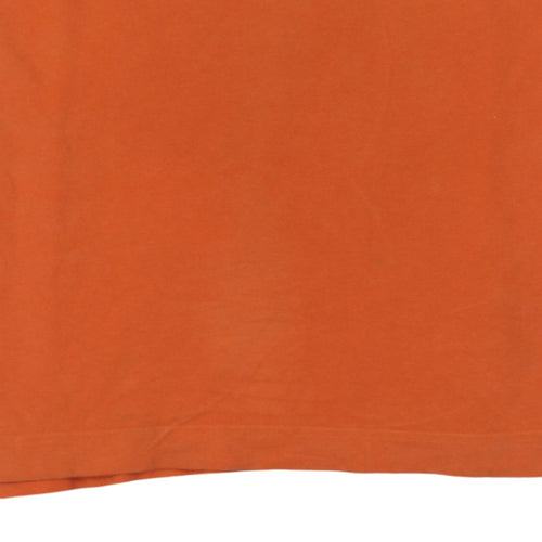 Kappa Men's Orange Cotton Polo Shirt Size L Short Sleeve