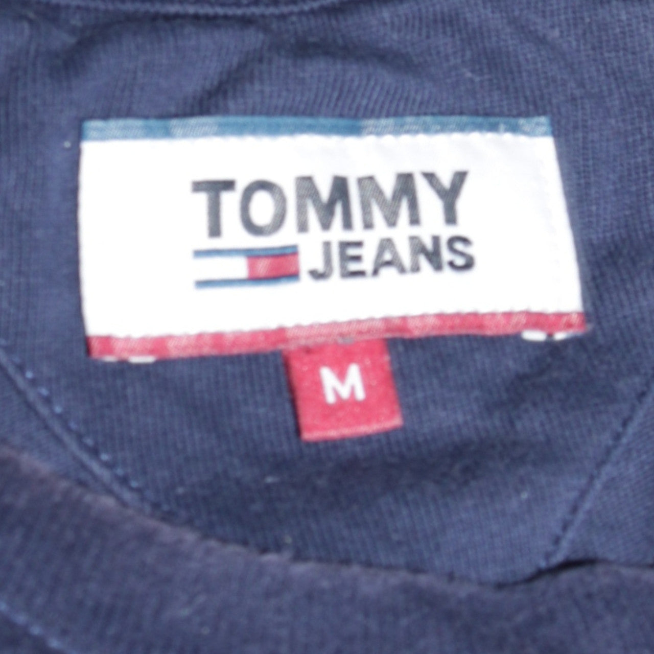 Tommy Jeans Men's Blue Crew Neck Regular Fit Cotton T-Shirt M