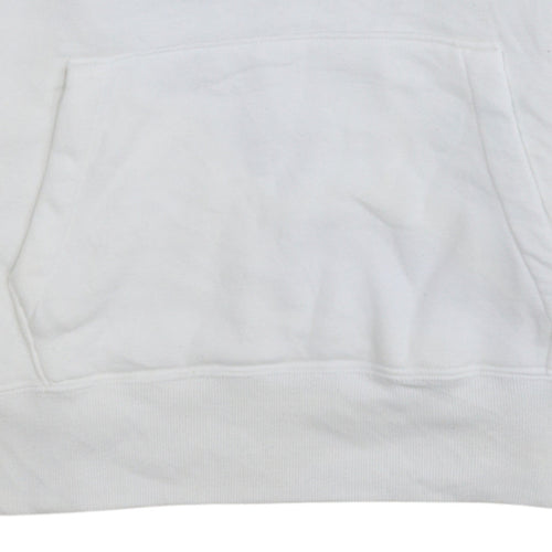Hollister Men’s White Embroidered Tiger Pullover Hoodie XL