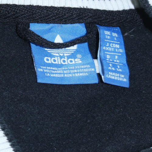 Adidas Womens Black & White Varsity Jacket Size 18