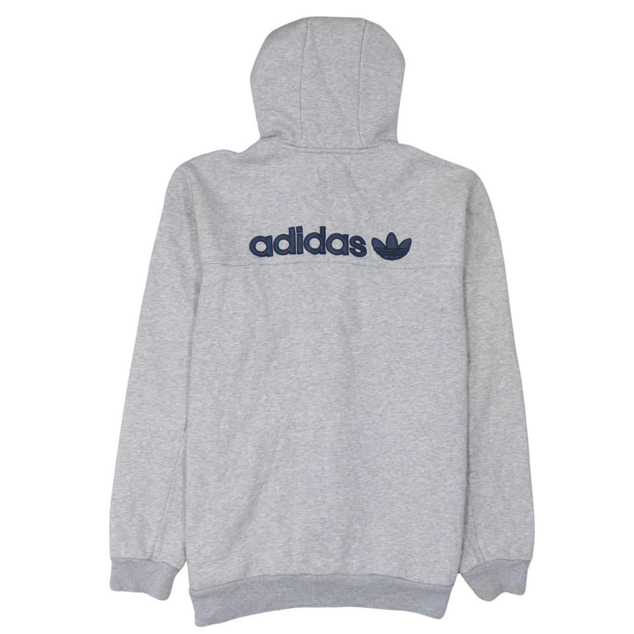Adidas Men's Grey Full Zip Hoodie Size L Regular Fit Sportswear