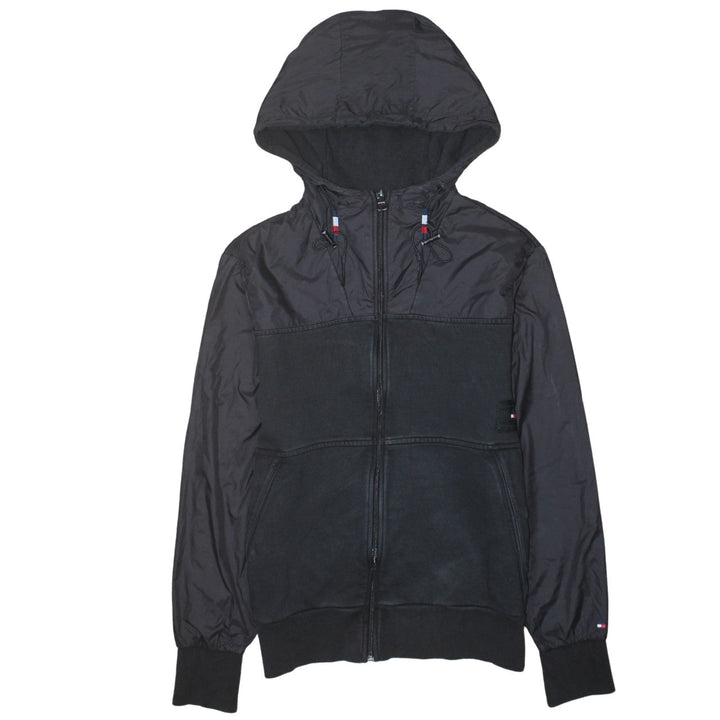 Tommy Hilfiger Men's Black Full Zip Hoodie S Cotton Jersey