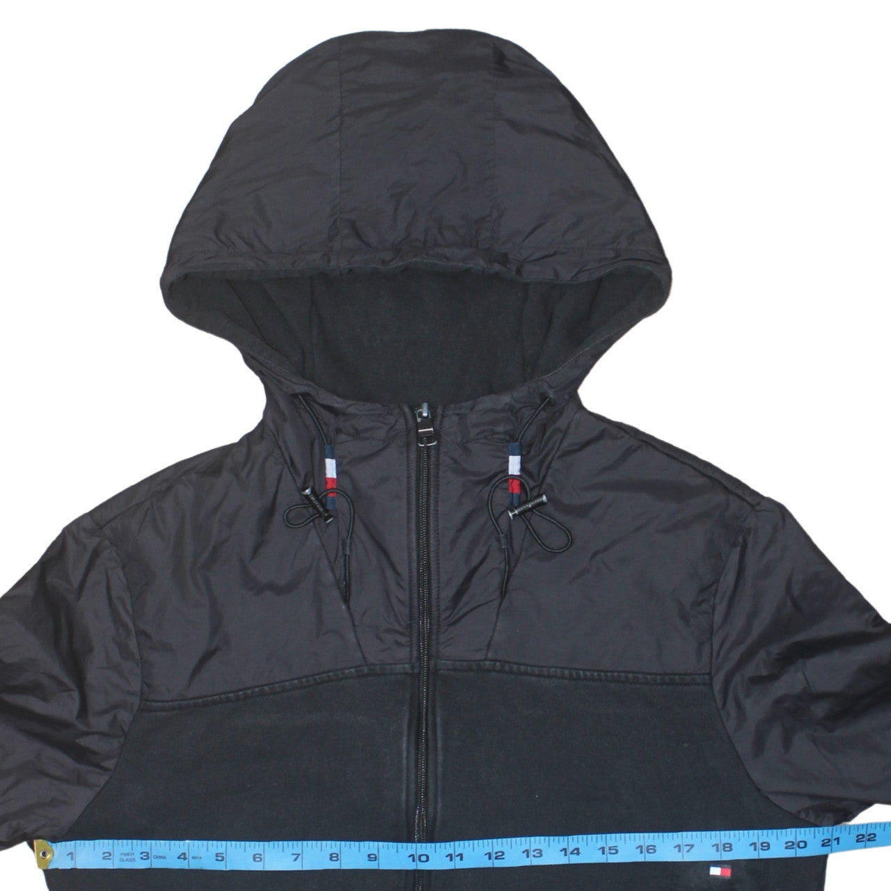 Tommy Hilfiger Men's Black Full Zip Hoodie S Cotton Jersey