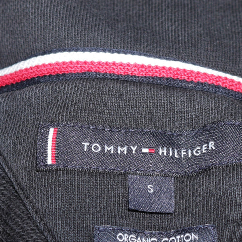 Tommy Hilfiger Men's Black Full Zip Hoodie S Cotton Jersey