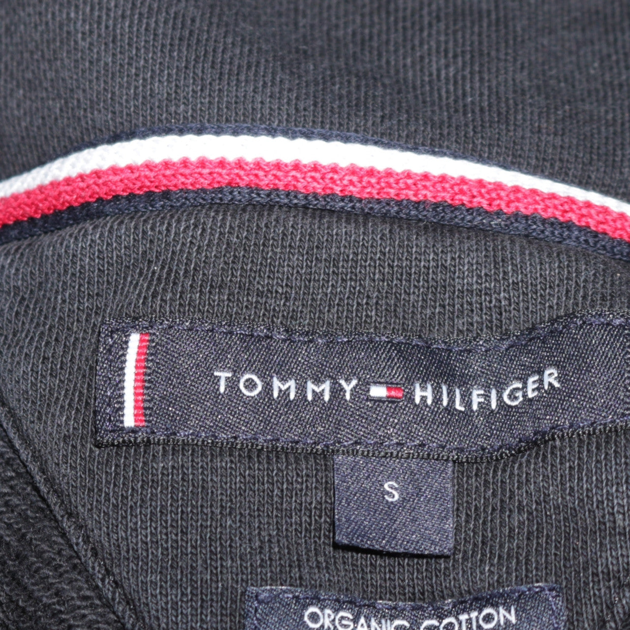 Tommy Hilfiger Men's Black Full Zip Hoodie S Cotton Jersey
