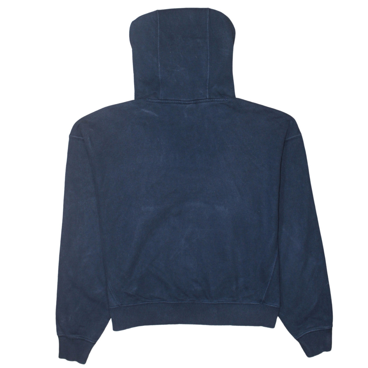Champion Womens Navy Small Pullover Hoodie 100% Cotton Logo Front