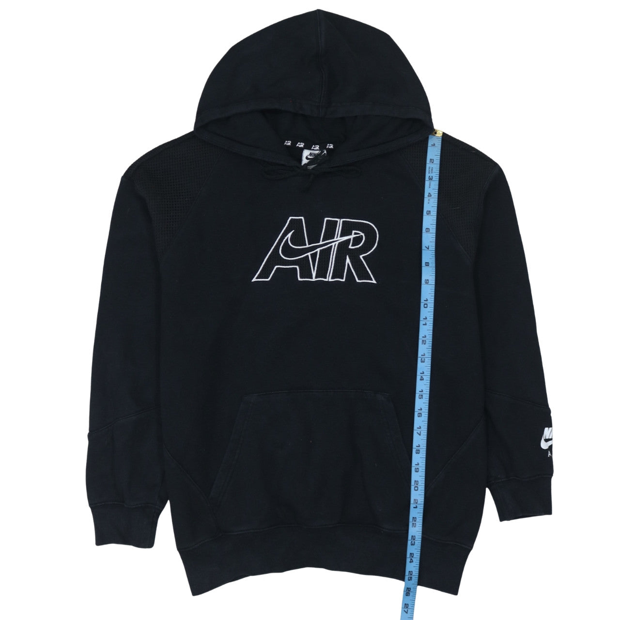 Nike Men's Black AIR Pullover Hoodie XS Embroidered Fleece
