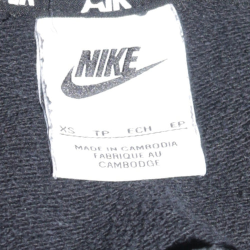 Nike Men's Black AIR Pullover Hoodie XS Embroidered Fleece