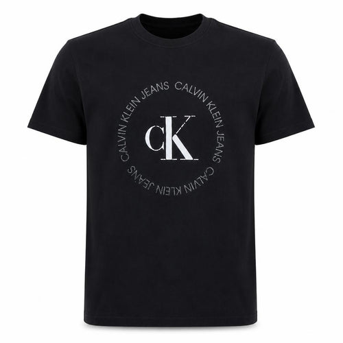 Calvin Klein Jeans Men’s Black Logo Cotton T-Shirt Size M