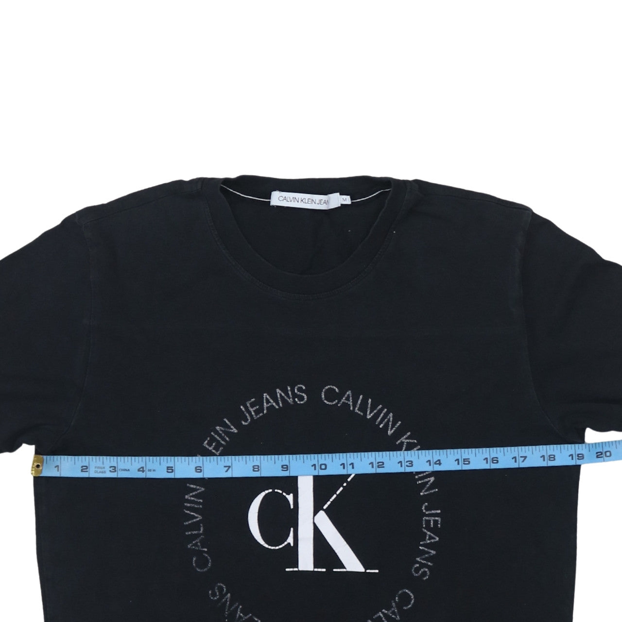 Calvin Klein Jeans Men’s Black Logo Cotton T-Shirt Size M