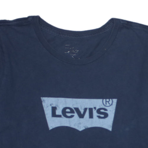 Levi's Blue Logo Graphic Men's Regular Fit T-Shirt Medium