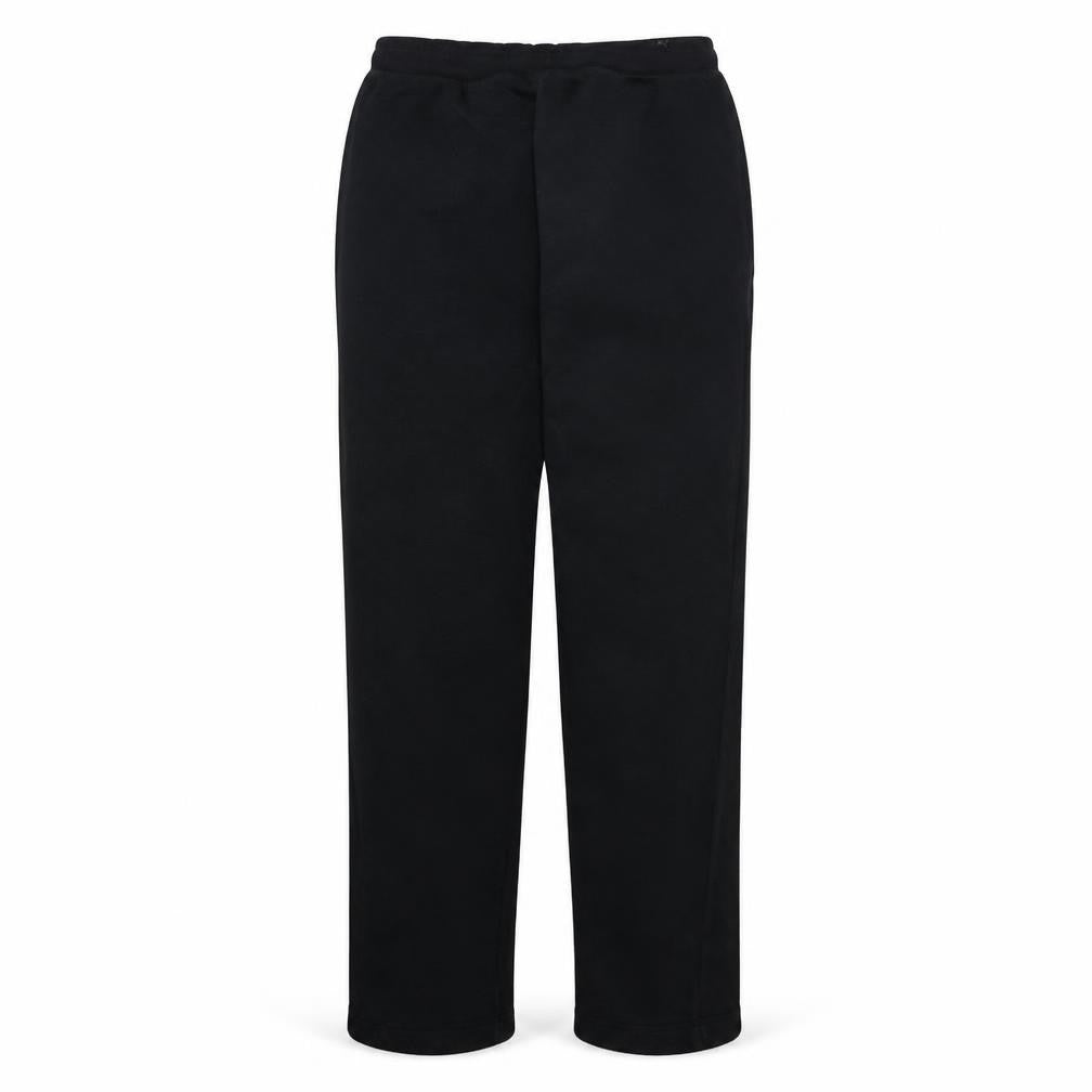 Front view of Puma Men's Black Fleece Sweatpants Joggers M Regular Fit