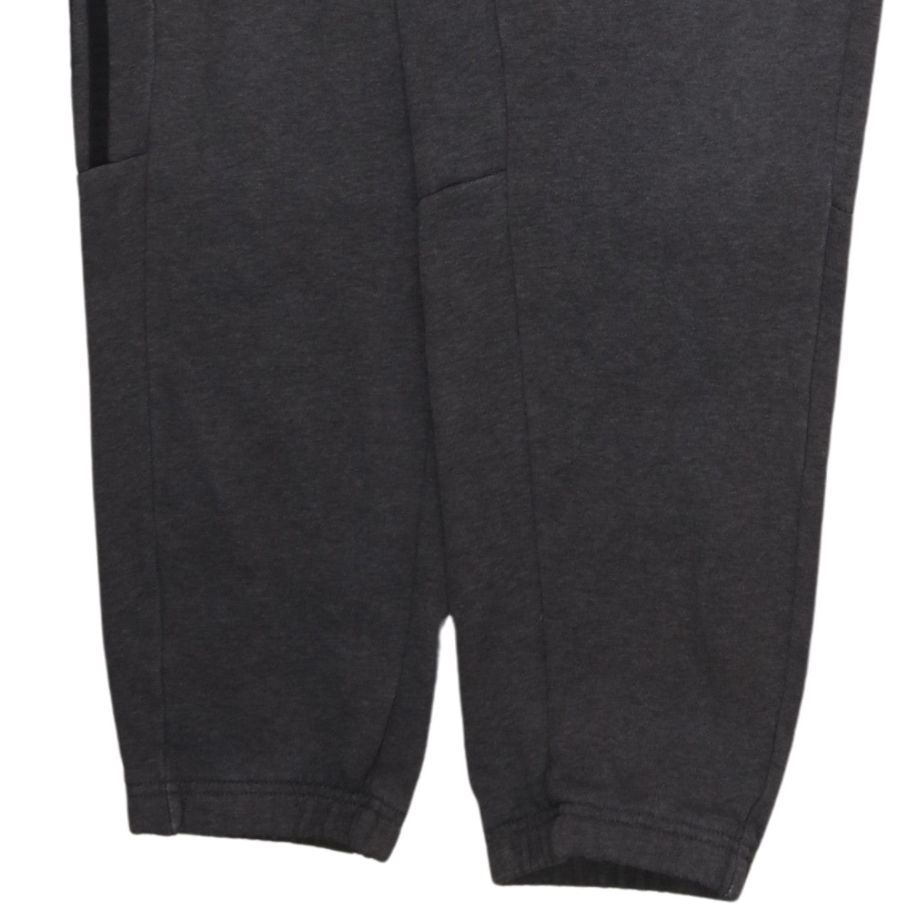 Adidas Men's Black L Fleece Jogger Sweatpants with Side Stripes