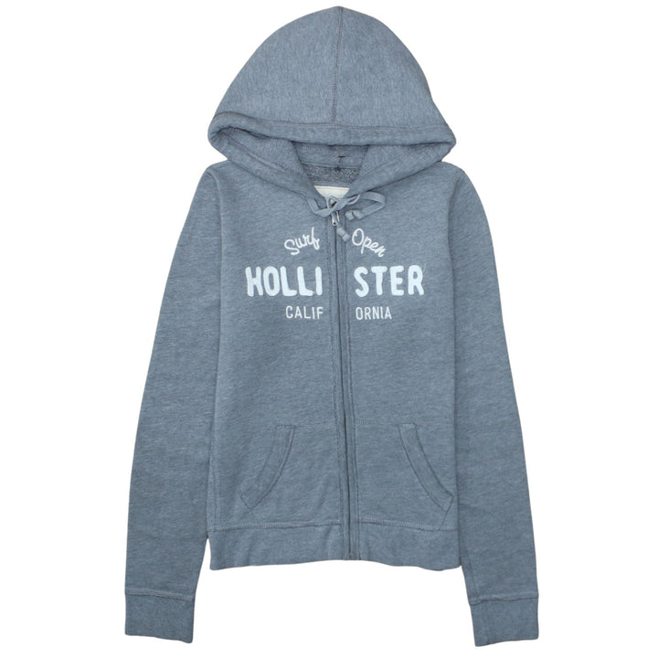Hollister Men's Grey Full Zip Hoodie M Classic Logo Surf Style