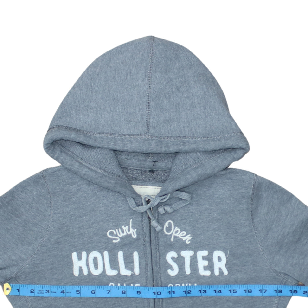 Hollister Men's Grey Full Zip Hoodie M Classic Logo Surf Style