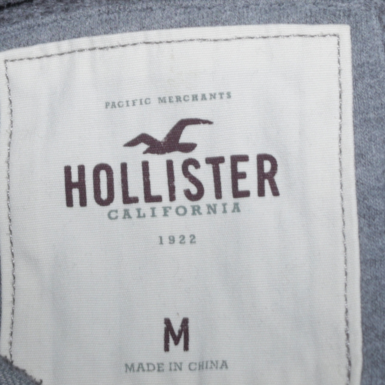 Hollister Men's Grey Full Zip Hoodie M Classic Logo Surf Style