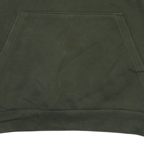 Puma Men's Green Pullover Hoodie L Logo Graphic Sportswear
