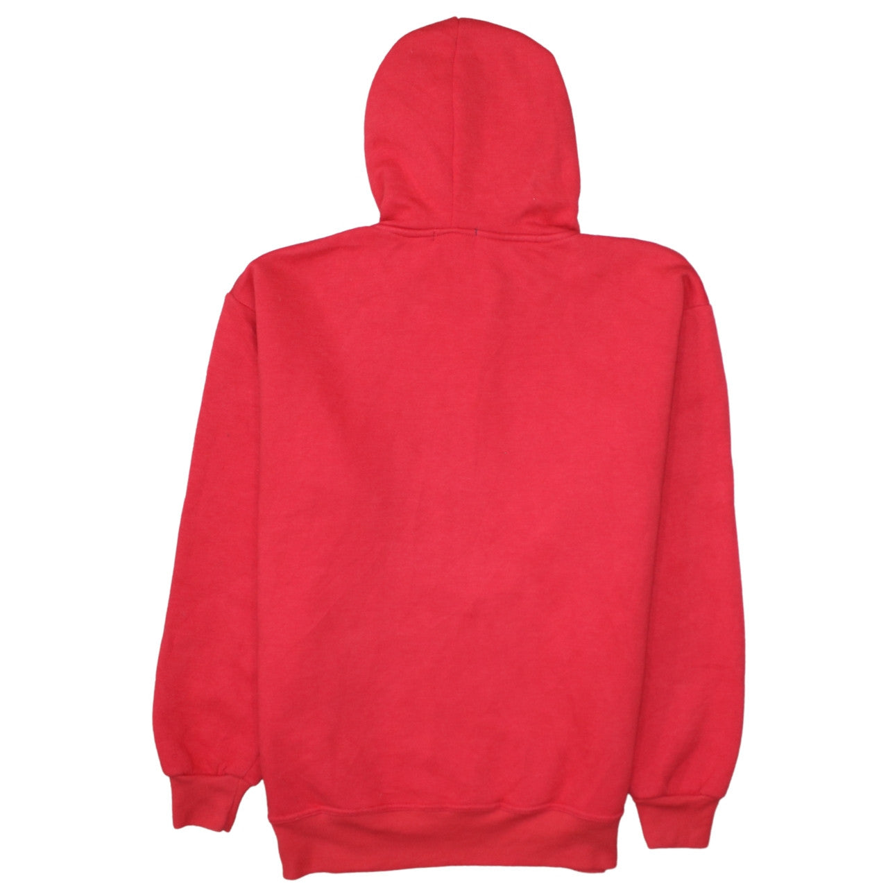 FILA Men Red Pullover Hoodie L Logo Fleece Sportswear