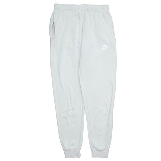 Nike Men's Beige Jogger Sweatpants Small Fleece Elastic Waist Tapered Fit