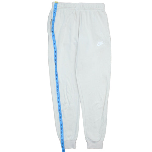 Nike Men's Beige Jogger Sweatpants Small Fleece Elastic Waist Tapered Fit