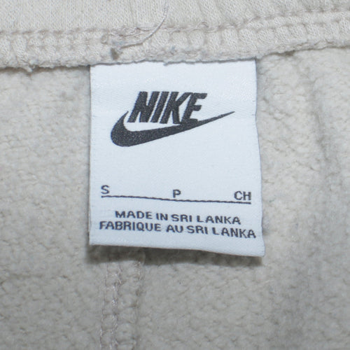Nike Men's Beige Jogger Sweatpants Small Fleece Elastic Waist Tapered Fit